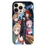 Husa compatibila cu Apple iPhone 15 Pro Max model Sword Art Online Family, Silicon, TPU, Viceversa, Transparent, Carcasa