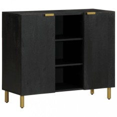 vidaXL Servantă, negru, 90x33x75 cm, lemn prelucrat 4017676