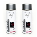 Cumpara ieftin Pachet 2 x Vopsea Spray Brilliante Cauciucata (Argintiu) 400 ml
