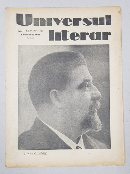 REVISTA &#039;UNIVERSUL LITERAR&#039;, ANUL XLV, NR. 50, 8 DECEMBRIE 1929