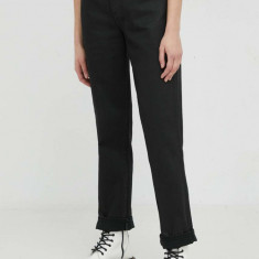 Wrangler jeansi Barrel Coated Black femei , high waist
