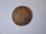 UK 1 Penny 1874 regina Victoria, Europa, Cupru (arama)