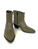 Cumpara ieftin Ciocate Dama Piele Intoarsa Ingiro Green Quinn Bronz, Fermoar Lateral, Toc 5cm, Marimea 40, Fabricat in Romania