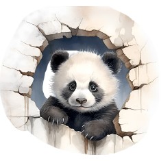 Sticker decorativ, Urs, Negru, 1375STK-9