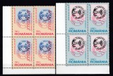 ROMANIA 1998 LP 1460 ZIUA MARCII POSTALE ROMANESTI BLOCURI DE 4 TIMBRE MNH