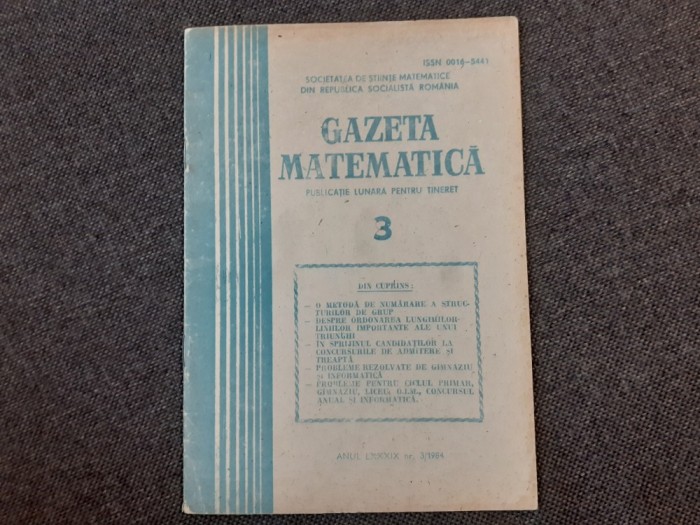 GAZETA MATEMATICA NR 3/1984