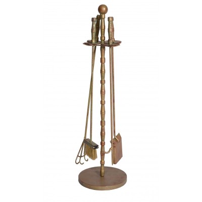 Set pentru semineu din alama masiva AJA216 foto