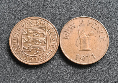 Guernsey 2 new pence 1971 foto