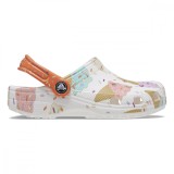 Saboti Crocs Classic Ice Cream Graphic Clog Kids Alb - White/Multi