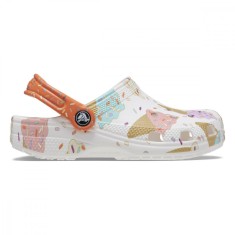 Saboti Crocs Classic Ice Cream Graphic Clog Kids Alb - White/Multi foto