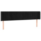 Cumpara ieftin Tablie de pat cu aripioare negru 163x16x78/88 cm catifea