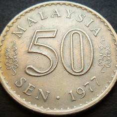 Moneda 50 SEN - MALAEZIA, anul 1977 * cod 4101