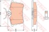 Set placute frana,frana disc PEUGEOT PARTNER (2008 - 2016) TRW GDB1799