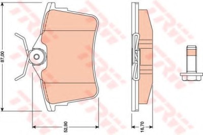 Set placute frana,frana disc PEUGEOT PARTNER (2008 - 2016) TRW GDB1799 foto