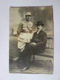 Fotografie model carte postala 138 x 90 mm cu ofiter roman WWI,circa 1918
