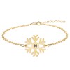 Little Snowflake - Bratara personalizata fulg si litera din argint 925 placat cu aur galben 24K, Bratari argint
