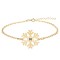 Little Snowflake - Bratara personalizata fulg si litera din argint 925 placat cu aur galben 24K