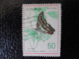 Serie timbre fluturi fauna animale stampilate Japonia timbre filatelice postale, Stampilat