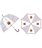 Umbrelă de M&acirc;nă pentru Copii Campană Barcelona Transparentă