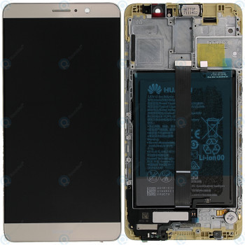 Capac frontal modul display Huawei Mate 9 + LCD + digitizer + baterie gold 02350YXL foto