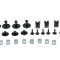 Set Clipsuri Scut Motor Audi A4, A4 Avant B5, -2001, Seat Exeo 2008-, Skoda Superb -2008, Vw Passat Passat Variant B5 1997-2005, 28 Elemente, NTY EZC