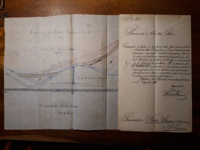 DOCUMENTE VECHI 1888 CALEA FERATA LUDUS - BISTRITA - SEMNAT MITROPOLITUL DE BLAJ foto