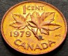 Moneda 1 CENT - CANADA, anul 1979 *cod 221 B = A.UNC luciu batere, America de Nord