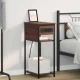vidaXL Dulap de noapte Stejar brun 41 x 28 x 76 cm Lemn compozit