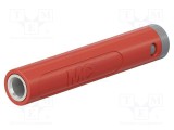 Conector banană 4mm roșie 32A 30V AC 60V DC ST&Auml;UBLI
