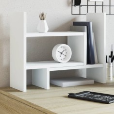 vidaXL Organizator de birou, alb, 38,5x17x39 cm, lemn prelucrat foto