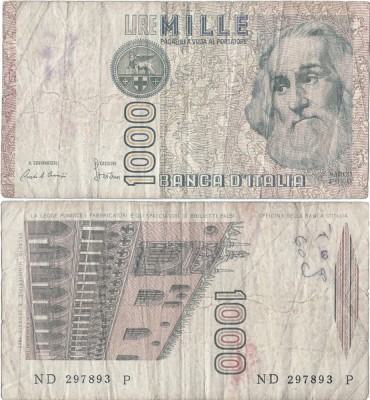 1982 (6 I), 1.000 lire (P-109a) - Italia! foto