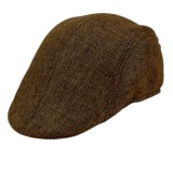 Bereta barbati stil retro casual, material respirabil, marime standard, Maro