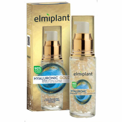 Ser Antirid Elmiplant Hyaluronic Gold, 30ml, Ser pentru Fata Elmiplant Hyaluronic Gold, Ser Antirid pentru Fata Hyaluronic Gold, Ser Antirid cu Acid H foto