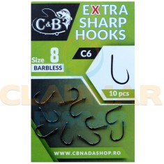 Carlige C&amp;B C6 Extra Sharp, Nr.10, 10buc/pac