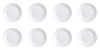 Set farfurii 8 piese pentru fructe, albe, diametru 18 cm