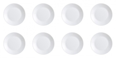 Set farfurii 8 piese pentru fructe, albe, diametru 18 cm foto
