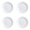 Set farfurii 8 piese pentru fructe, albe, diametru 18 cm