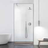 Paravan dus walk-in Aqua Class &reg; INOX, sticla clara, securizata, 120x195 cm, Leroy Glass