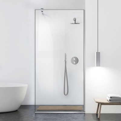 Paravan dus walk-in Aqua Class &amp;reg; INOX, sticla clara, securizata, 120x195 cm foto