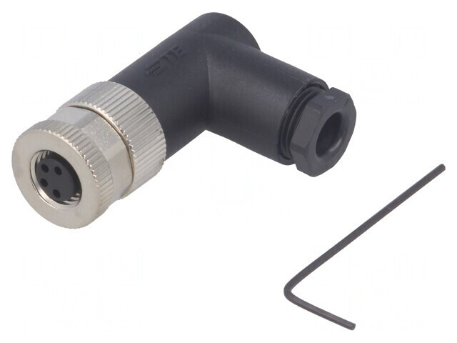 Conector M8 Mamă 4 PIN 90&deg; Pe Cablu