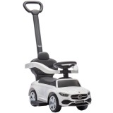 AIYAPLAY Mașină de Călărit pentru Copii 1-3 Ani Convertibilă &icirc;n Cărucior cu Licență Mercedes, 91x40x83 cm, Alb | Aosom Romania