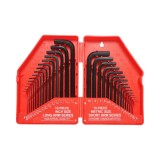 Set 30 chei imbus metrice si imperiale din chrome vanadium Breckner
