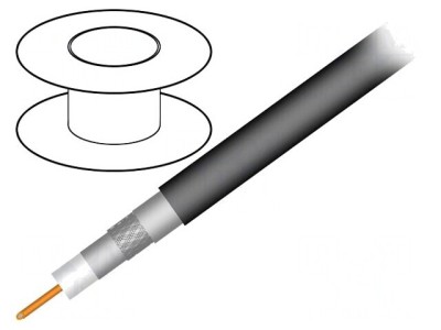 Cablu Coaxial RG11 Negru 305m 10,16mm foto