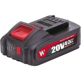 Acumulator 20 V, 4 Ah Li-ion, incarcare rapida, cu functie baterie externa, Worcraft