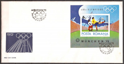 ROMANIA 1972 SPORT J.O. DE VARA (FDC) foto