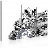 Cumpara ieftin Tablou - Artistic mess - triptych 90x60 cm