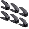 Set 6 Suporti Antiderapanti si Ajustabili pentru Depozitare o Pereche de Incaltaminte, PP, 6x25.5x11/17 cm, Negru