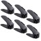 Set 6 Suporti Antiderapanti si Ajustabili pentru Depozitare o Pereche de Incaltaminte, PP, 6x25.5x11/17 cm, Negru