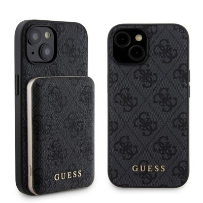 Husa pentru iPhone 15 - Guess Hardcase Powerbank MagSafe (GUBPM5P15S4GEMGK) - Black foto