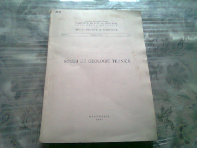 STUDII DE GEOLOGIE TEHNICA 1967 foto